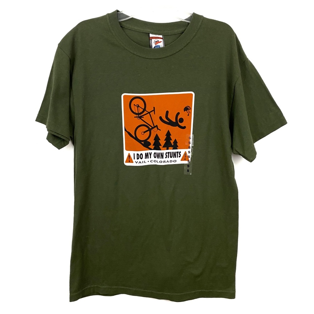 NWT  Olive Green Graphic Tee  Colorado Sz S
